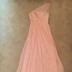 David's Bridal One Shoulder Dress Size 2